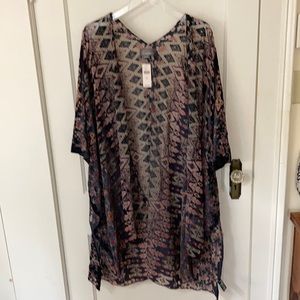 Anthropologie Velvet Burnout Kimono